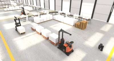 Automatización en el almacén: AGVs de Toyota Material Handling