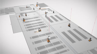 Esquema de un almacén automatizado | Toyota Material Handling