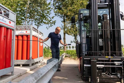 hidrógeno como combustible en carretilla elevadora